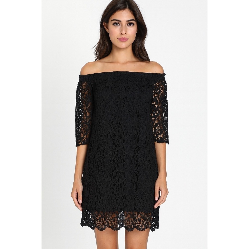 Audrey Little Black Lace Dress Mini Short Gothic Romance Noir Chic Small
